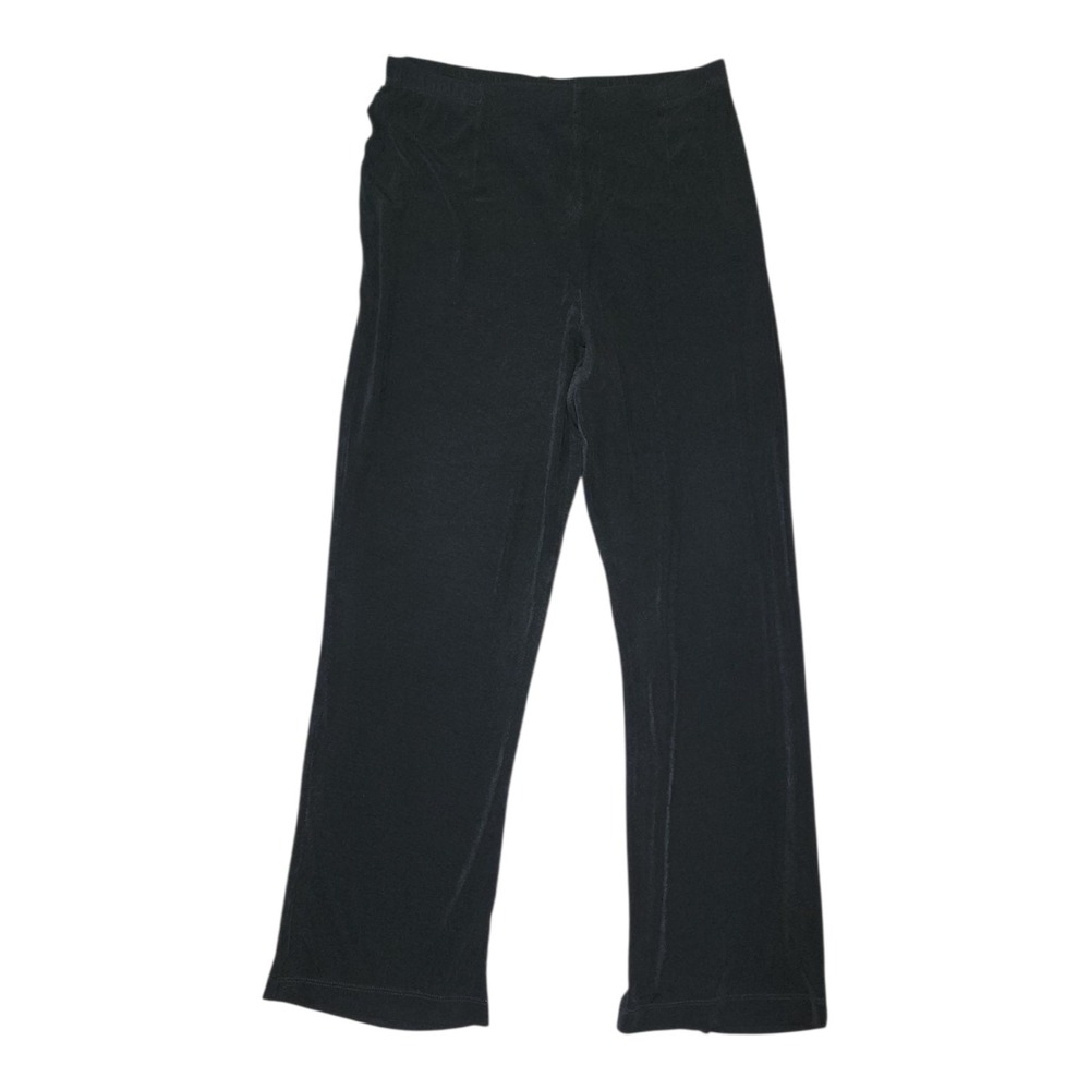 Travelers by Chicos Pants Size 1 Short Medium Black Pull On Slinky Minimalist